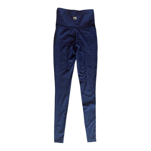 Erin Snow Navy Blue High Waisted Leggings with Zipper Detail XS - Picture 3 of 9